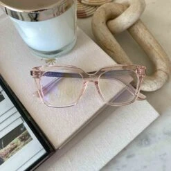 BELLA XS - SANDSTONE CRYSTAL + BLUE LIGHT TECHNOLOGY GLASSES -Glasses Sales Store 05 2023 heycynthialee BELLAXS SandstoneCrystalBlueLight 2