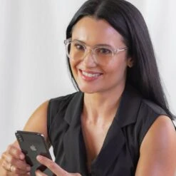 ROWAN - CLEAR CRYSTAL + BLUE LIGHT READERS 14 ROWAN - CLEAR CRYSTAL + BLUE LIGHT READERS -Glasses Sales Store 2020 Compliments Web Lifestyle PDP 0000s 0023 DiffEyewear take5 2 17