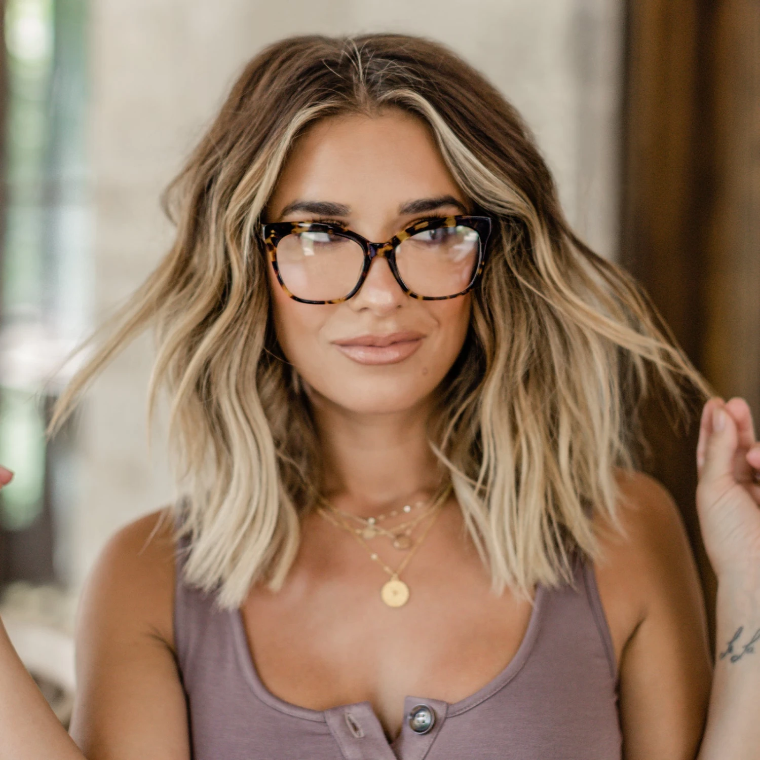 WINSTON - CREAM TORTOISE + CLEAR GLASSES 13 WINSTON - CREAM TORTOISE + CLEAR GLASSES - Image 11