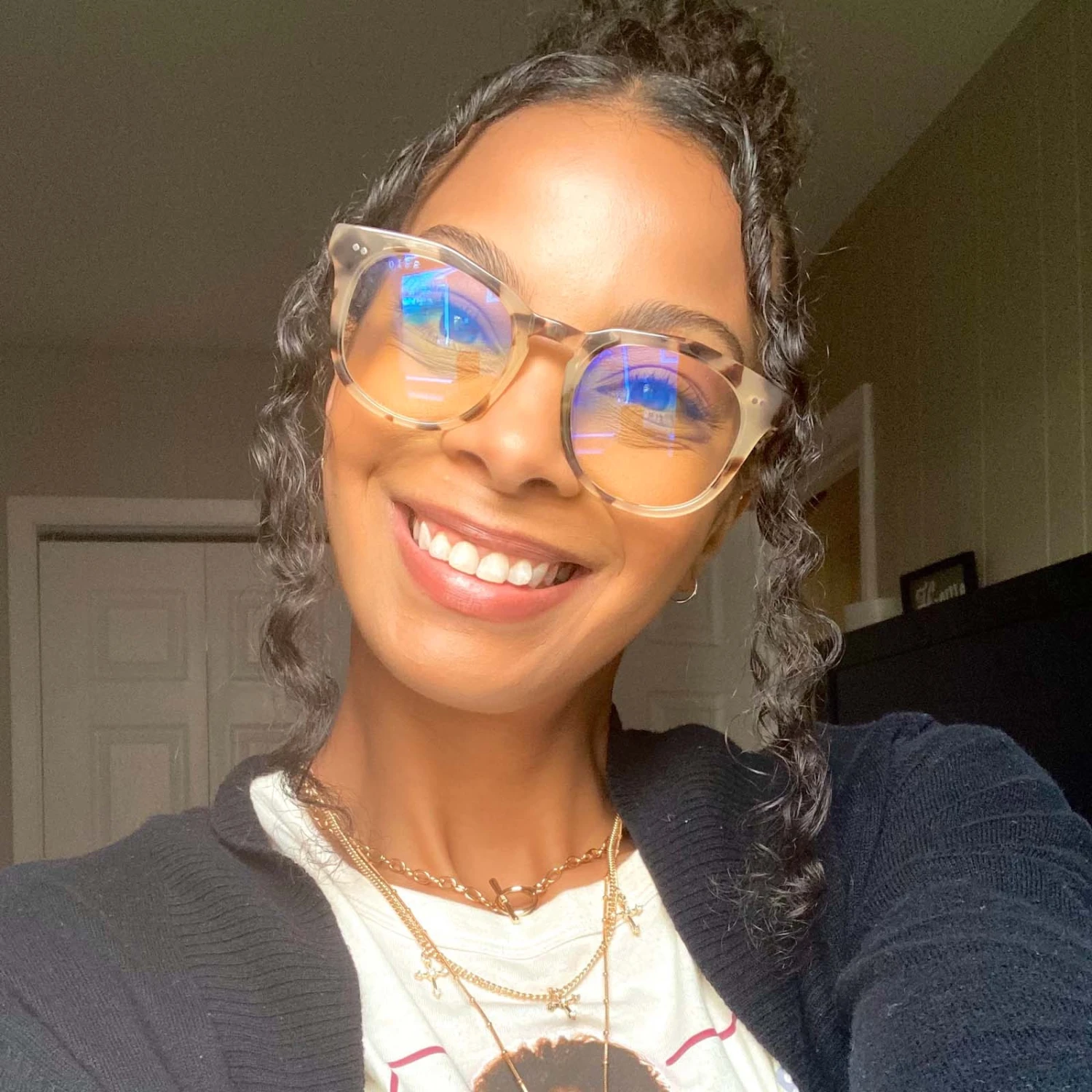 WINSTON - CREAM TORTOISE + CLEAR GLASSES 15 WINSTON - CREAM TORTOISE + CLEAR GLASSES - Image 13