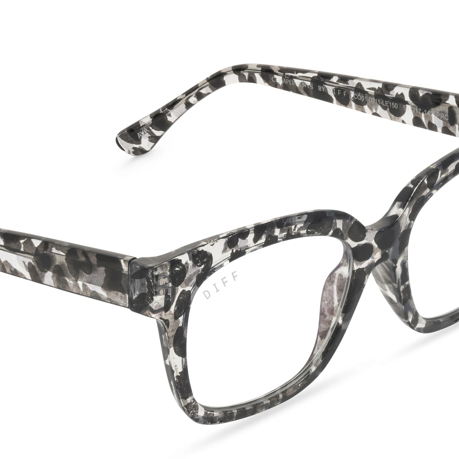 AVA - CLEAR LEOPARD + BLUE LIGHT READERS 5 AVA - CLEAR LEOPARD + BLUE LIGHT READERS - Image 3