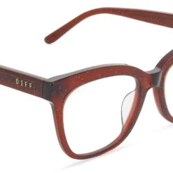 WINSTON - FESTIVE CHESTNUT + BLUE LIGHT GLASSES -Glasses Sales Store DE01 0128 FCBBB DETAIL