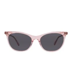 JADE - ROSE CRYSTAL + CLEAR GLASSES -Glasses Sales Store JADE rosecrystal front polarized