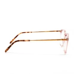 NOEL - ROSE CRYSTAL + CLEAR GLASSES -Glasses Sales Store NOEL rosecrystal side