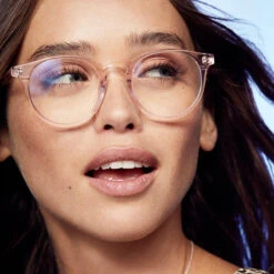 SAWYER - ROSE CRYSTAL + CLEAR GLASSES -Glasses Sales Store SAWYER rosecrystal lifestylePDP1 c2f0d39a 2a0b 415a be5e fe3910e6381b