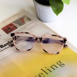 LEAH - CREAM TORTOISE + BLUE LIGHT READERS -Glasses Sales Store compliments november 2021 leah bluelightreaders creamtortoise