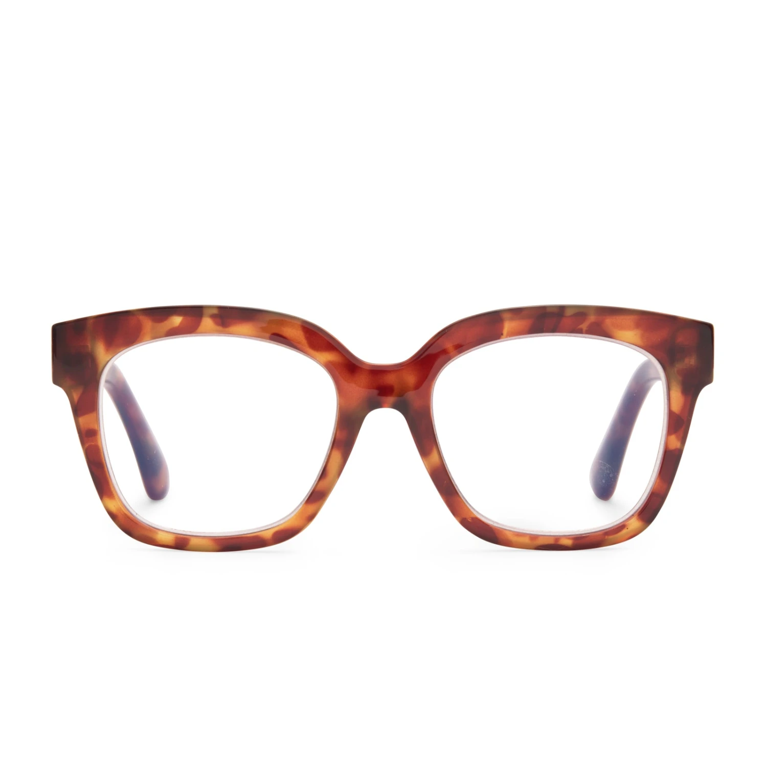 AVA - AMBER TORTOISE + CLEAR GLASSES 3 AVA - AMBER TORTOISE + CLEAR GLASSES