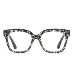AVA - CLEAR LEOPARD + BLUE LIGHT TECHNOLOGY GLASSES