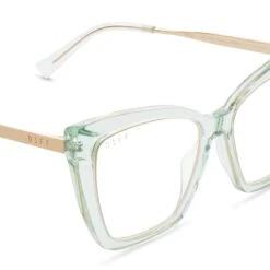 BECKY IV XS - SOFT LAGOON CRYSTAL + CLEAR GLASSES 9 BECKY IV XS - SOFT LAGOON CRYSTAL + CLEAR GLASSES -Glasses Sales Store diff eyewear becky iv xs soft lagoon crystal prescription glasses alt 4