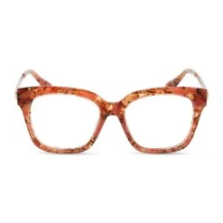 BELLA XS - BEIGE CORAL TORTOISE + CLEAR GLASSES