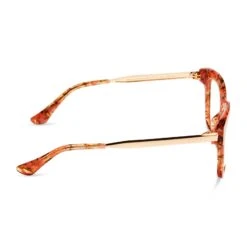 BELLA XS - BEIGE CORAL TORTOISE + CLEAR GLASSES -Glasses Sales Store diff eyewear bella xs beige coral tortoise clear eyeglasses alt 3