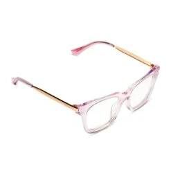 BELLA XS - ROSE OMBRE + CLEAR GLASSES -Glasses Sales Store diff eyewear bella xs rose ombre clear glasses alt 4