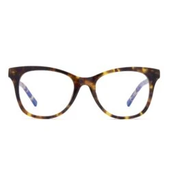 CARINA - AMBER TORTOISE + CLEAR GLASSES