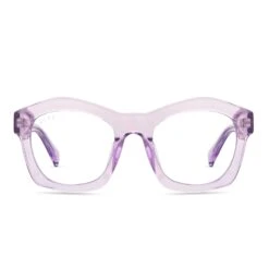 HAYDEN - LAVENDER FOG CRYSTAL + CLEAR GLASSES