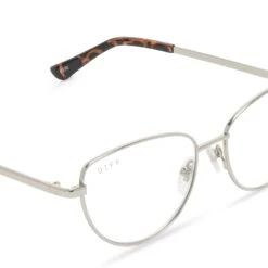 KERI - SILVER/TORTOISE + BLUE LIGHT TECHNOLOGY GLASSES -Glasses Sales Store diff eyewear keri silver tortoise blue light technology glasses alt 4