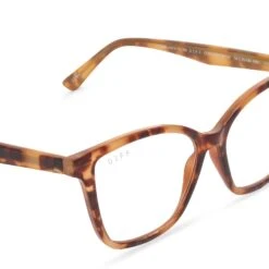 LEAH - SOLSTICE TORTOISE + CLEAR GLASSES -Glasses Sales Store diff eyewear leah solstice tortoise clear glasses alt 4