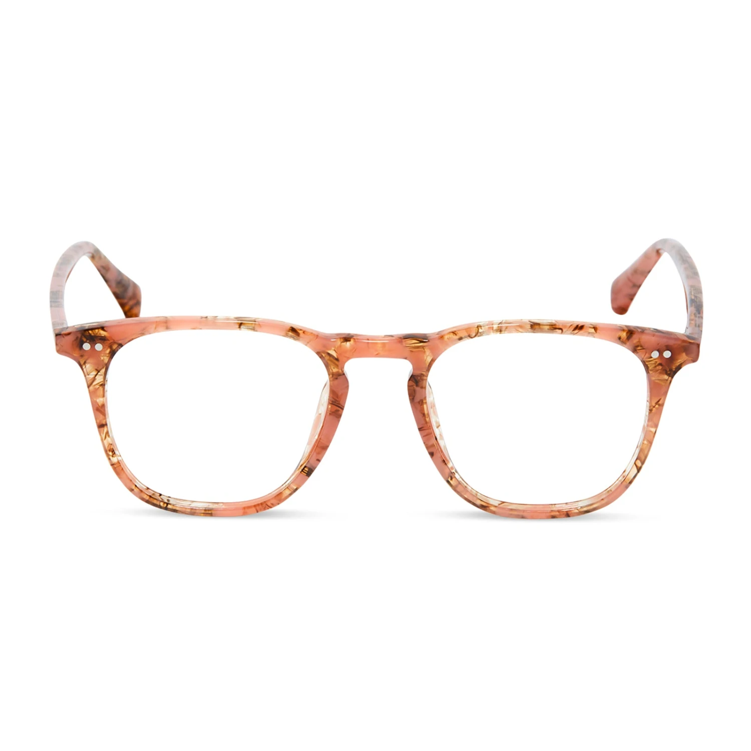 MAXWELL - BEIGE CORAL TORTOISE + CLEAR GLASSES 3 MAXWELL - BEIGE CORAL TORTOISE + CLEAR GLASSES