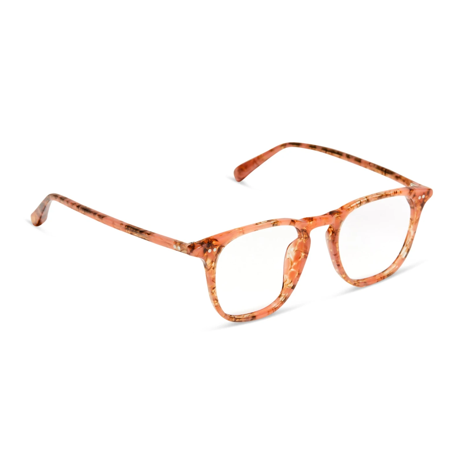 MAXWELL - BEIGE CORAL TORTOISE + CLEAR GLASSES 4 MAXWELL - BEIGE CORAL TORTOISE + CLEAR GLASSES - Image 2