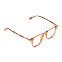 MAXWELL - BEIGE CORAL TORTOISE + CLEAR GLASSES 9 MAXWELL - BEIGE CORAL TORTOISE + CLEAR GLASSES -Glasses Sales Store diff eyewear maxwell beige coral tortoise clear glasses alt 4