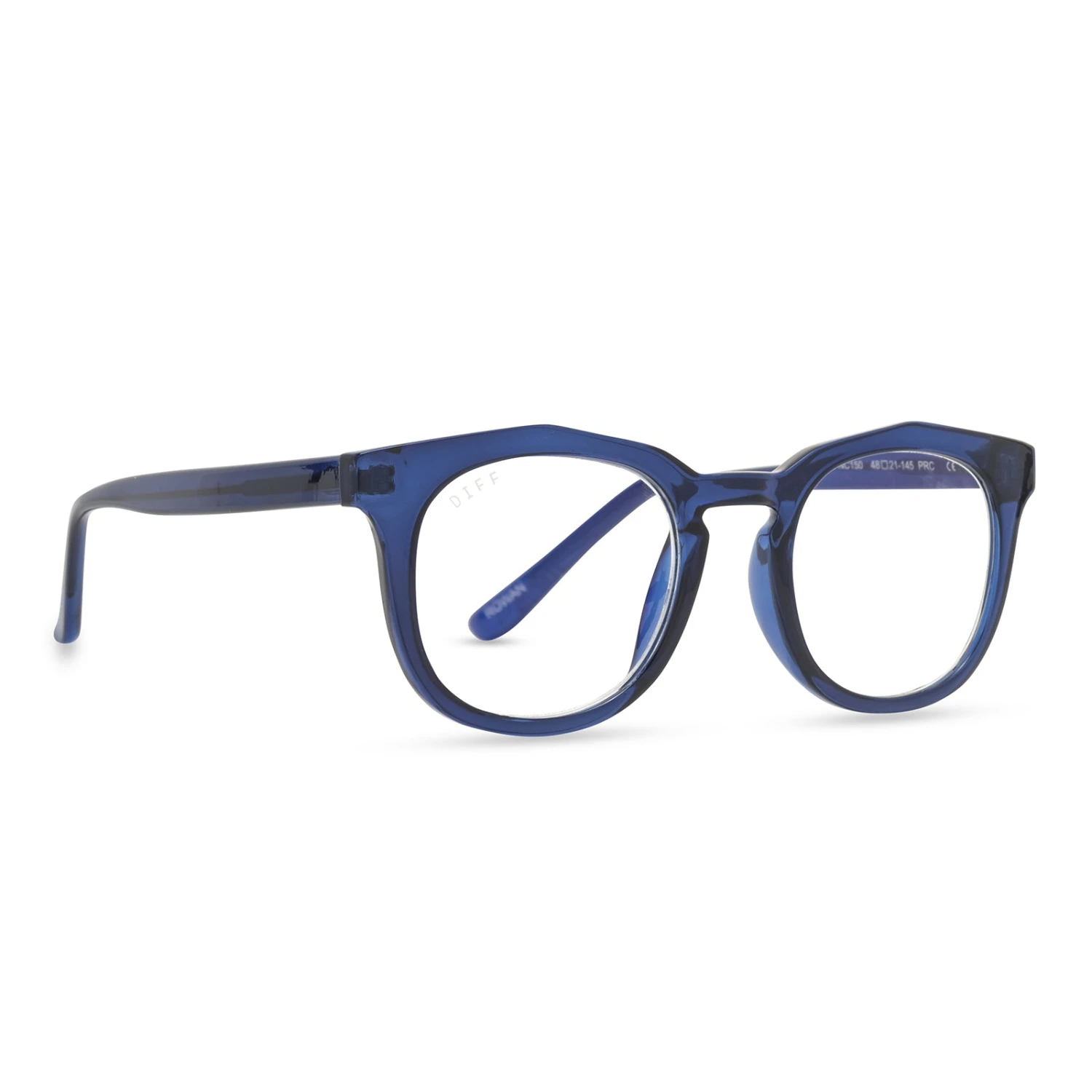 ROWAN - NAVY CRYSTAL + CLEAR GLASSES 4 ROWAN - NAVY CRYSTAL + CLEAR GLASSES - Image 2