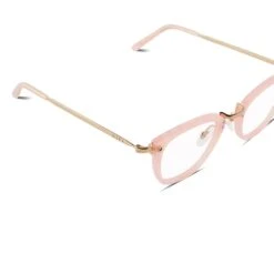 RUE - GEO PINK + CLEAR GLASSES -Glasses Sales Store diff eyewear rue geo pink clear glasses alt 4