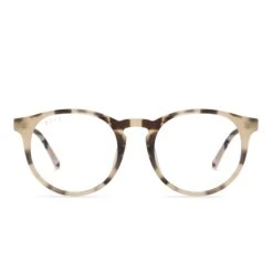 SAWYER - CREAM TORTOISE + CLEAR GLASSES