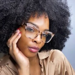 WINSTON - CREAM TORTOISE + CLEAR GLASSES 23 WINSTON - CREAM TORTOISE + CLEAR GLASSES -Glasses Sales Store diff july 2021 laurencares female winston blue light glasses cream tortoise